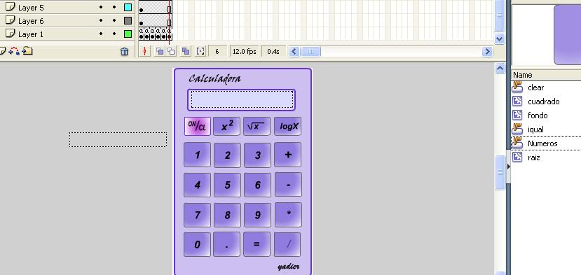 tutoriales Flash Crea una Calculadora con Flash | Solo Photoshop Calculadora-flash