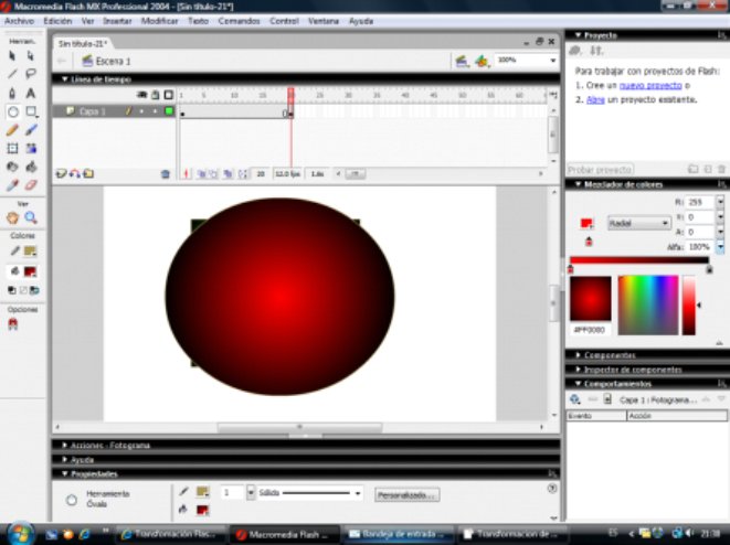 Flash  tutoriales Tranformación de Objeto en Flash | Solo Photos 04