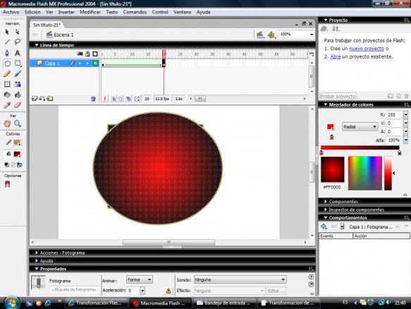 Flash  tutoriales Tranformación de Objeto en Flash | Solo Photos 06