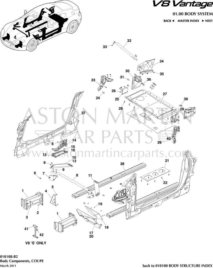 Composants de carrosserie Aston Martin V8 Vantage (Coupé) 8DQTH2LEVQV8UPGX7E5PQAK3H