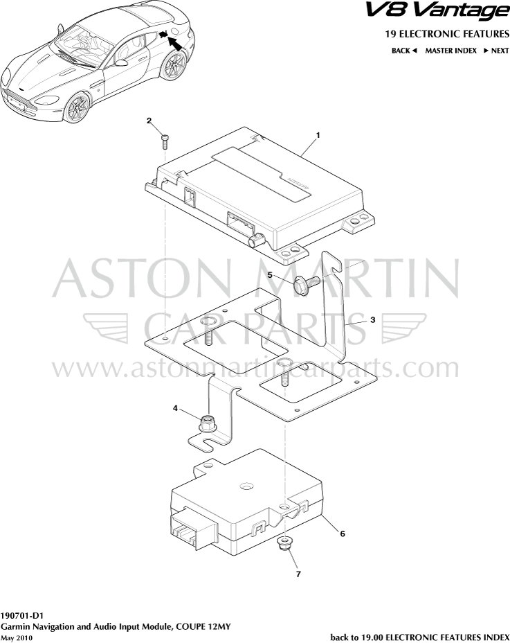 module - Module d'entrée de navigation et audio Aston Martin V8 Vantage Garmin (Coupé) (2012) AAJR6873J4XASGU27N2UJ4Q3T