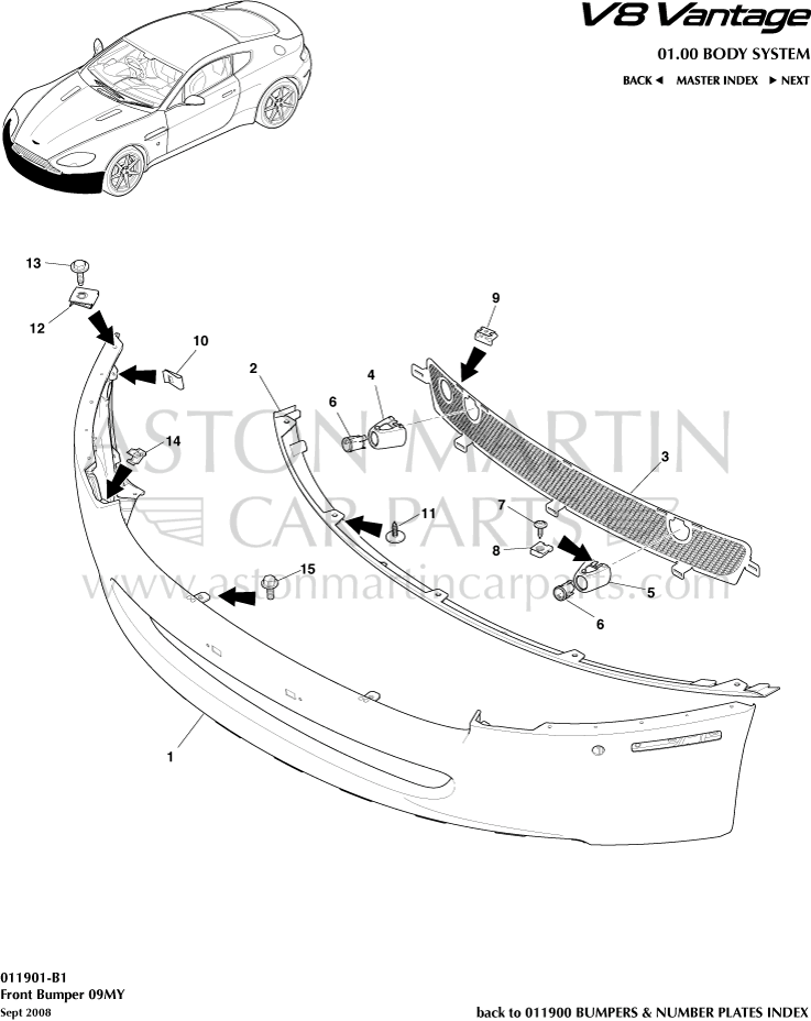 Pare-choc avant Aston Martin V8 Vantage (2009)1 D3RXL394V83CEZZRHB8UUHY7Y