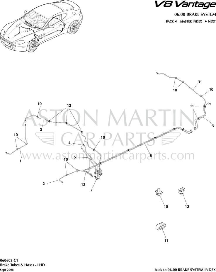 Aston Martin V8 Vantage Tuyaux et flexibles de frein (LHD) F6NQ3SGQ4S9DG2B3UM8QUTFWT