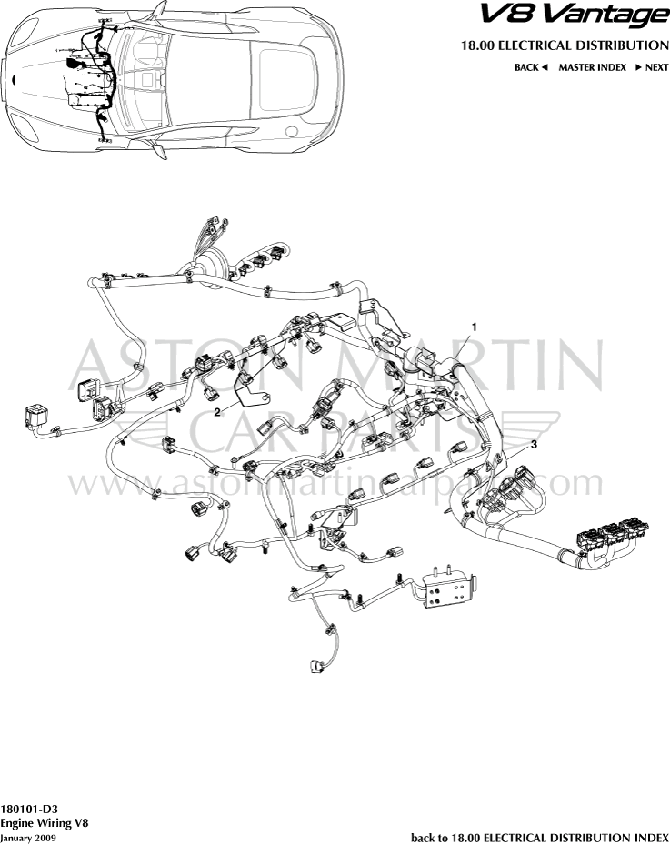 Aston Martin V8 Vantage Moteur Câblage V8 QTYTL3ZRWY437TH9BAGR5PA3C