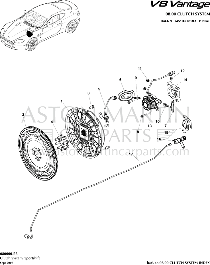 sportshift -   Système d'embrayage Aston Martin V8 Vantage (Sportshift) YV5UEZJYPK8ZQSBP3NQZZYRBB