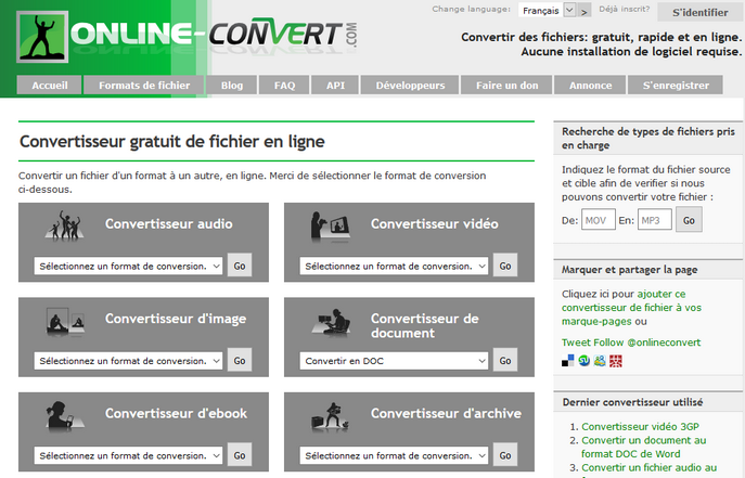 Un convertisseur de fichiers hyper pratique ! Online-convert-001