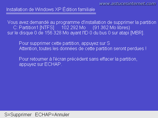 Tutorial : Comment partitionner un disque dur avec Windows XP ? Partition-avec-cd-windows-003