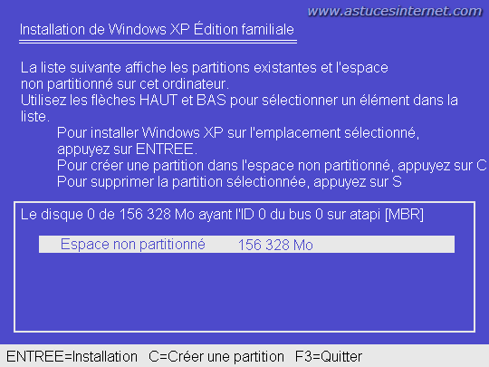 Tutorial : Comment partitionner un disque dur avec Windows XP ? Partition-avec-cd-windows-004