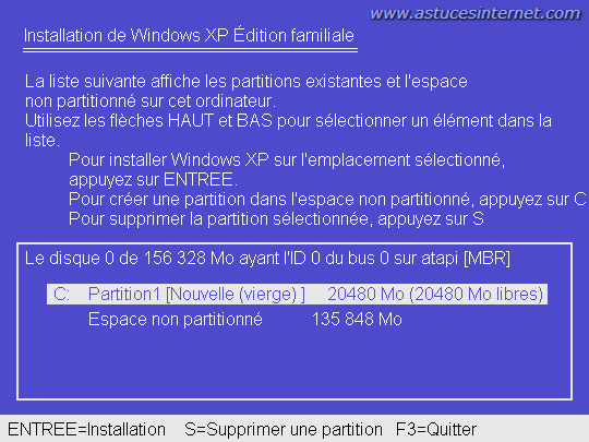 Tutorial : Comment partitionner un disque dur avec Windows XP ? Partition-avec-cd-windows-006