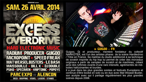 26/04/2014 EXCESS OVERDRIVE - Alencon -  w/ Radium and more GUIGOO500