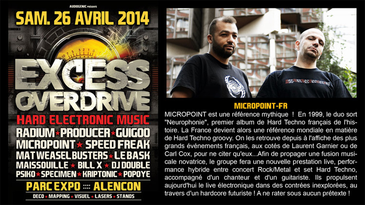 26/04/2014 EXCESS OVERDRIVE - Alencon -  w/ Radium and more Micropoint750