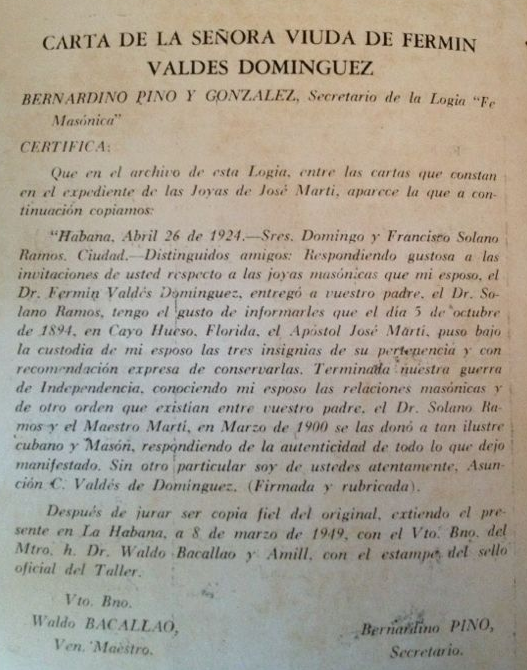 Fuentes Bibliográficas para el conocimiento de la militancia masónica de José Martí  ***  José González Rodríguez Marti-mason-2