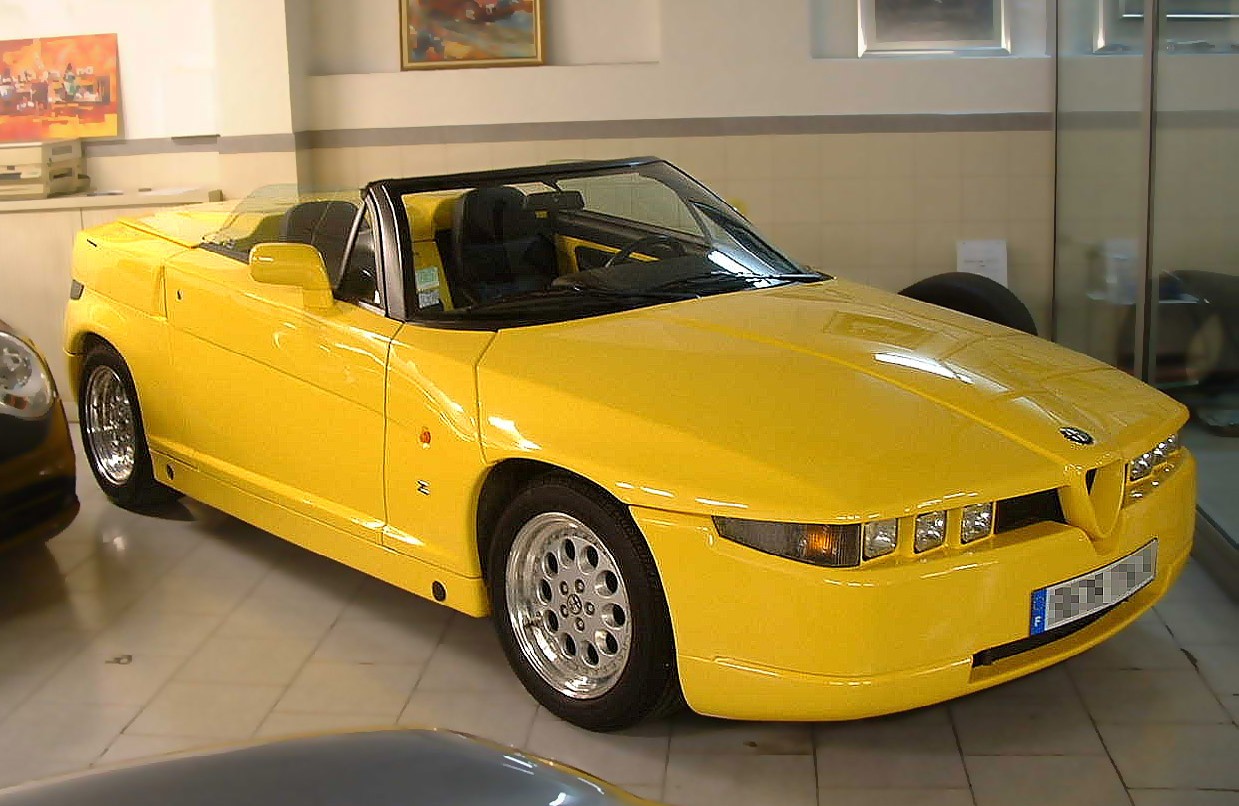 Cherche SZ ou RZ Alfa-romeo_rz_yellow_3-4