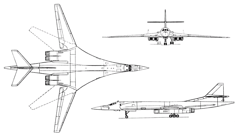 مقارنة بين البي-1 و التي يو-160 Tu-160