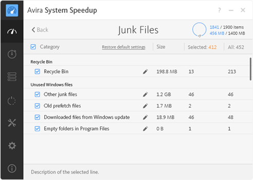 Avira System Speedup 2016 Speedup-junk-files-screen