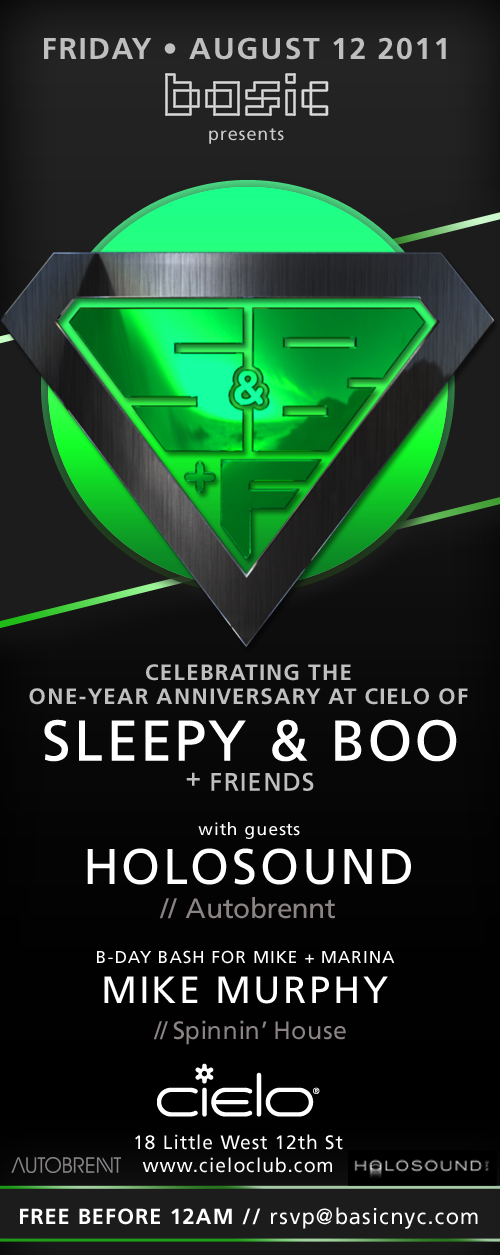 SLEEPY & BOO + Friends @ Cielo - One-year Anniversary @ CIelo - Fri. 8/12 - FREE! Cielo081211