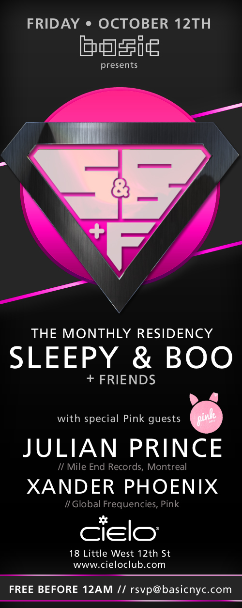 10/12 Basic - SLEEPY & BOO + Friends @ Cielo - Free Cielo101212