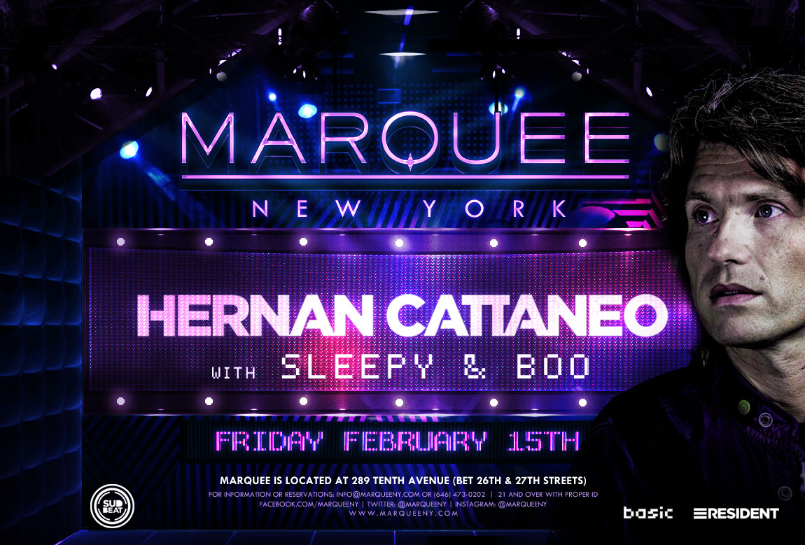 2/15/13 HERNAN CATTANEO + Sleepy & Boo @ Marquee Hernan021513