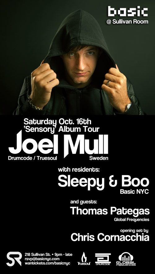 Basic NYC > JOEL MULL 'Sensory' Album Tour @ Sullivan Room - Sat. Oct. 16th Joelmull1016flyer