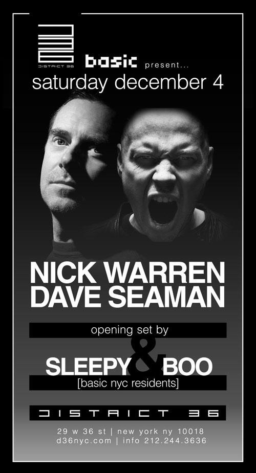 12/4/10 NICK WARREN + DAVE SEAMAN @ District 36 Nickdave120410a