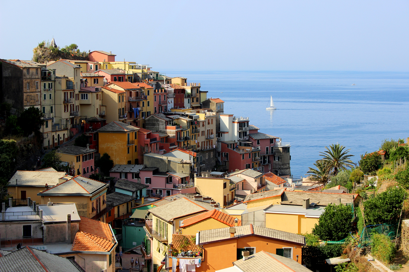 Randonnées sur les sentiers des Cinque terre . Manarola_dep_sentier0