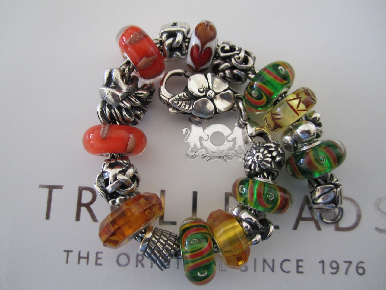 My Autumn Bracelet, a work in progress 10_25_12