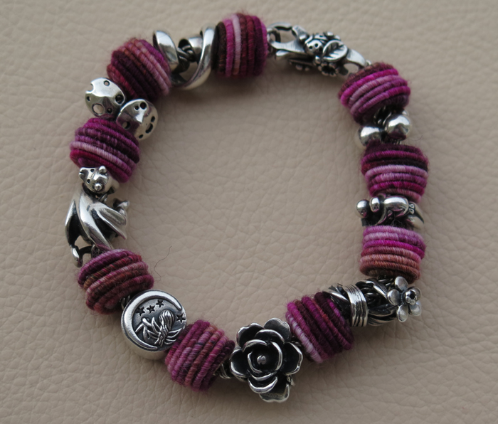 Fiber beads bracelet Img_1847