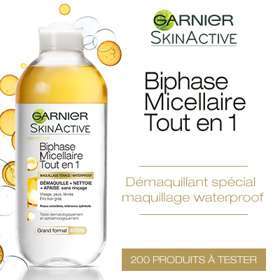 SkinActive Biphase Micellaire Tout en 1 de Garnier GARNIERBIPHASE_400