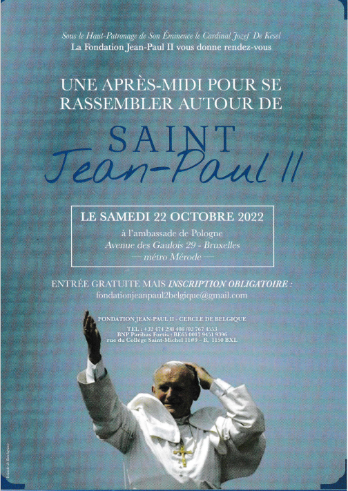 Le samedi 22 octobre : une après-midi pour se rassembler autour de saint Jean-Paul II 3339389201