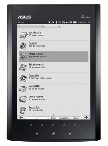 Asus Eee Note EA800 E-book reader 8 Inci Terbaru Asus-Eee-Note-EA800-E-book-Reader-Digital-Notepad-front