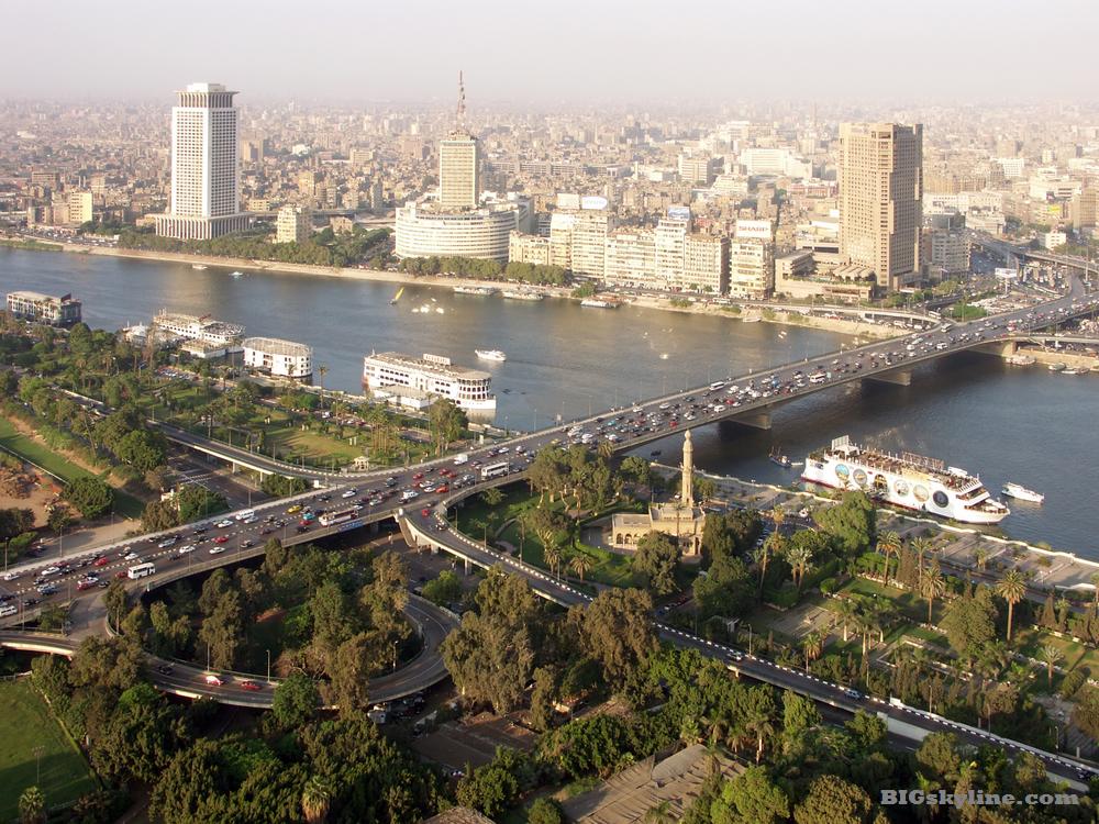 القاهرة : مصر / Cairo : Egypt Skyline-Cairo-Egypt-aerial-view-z