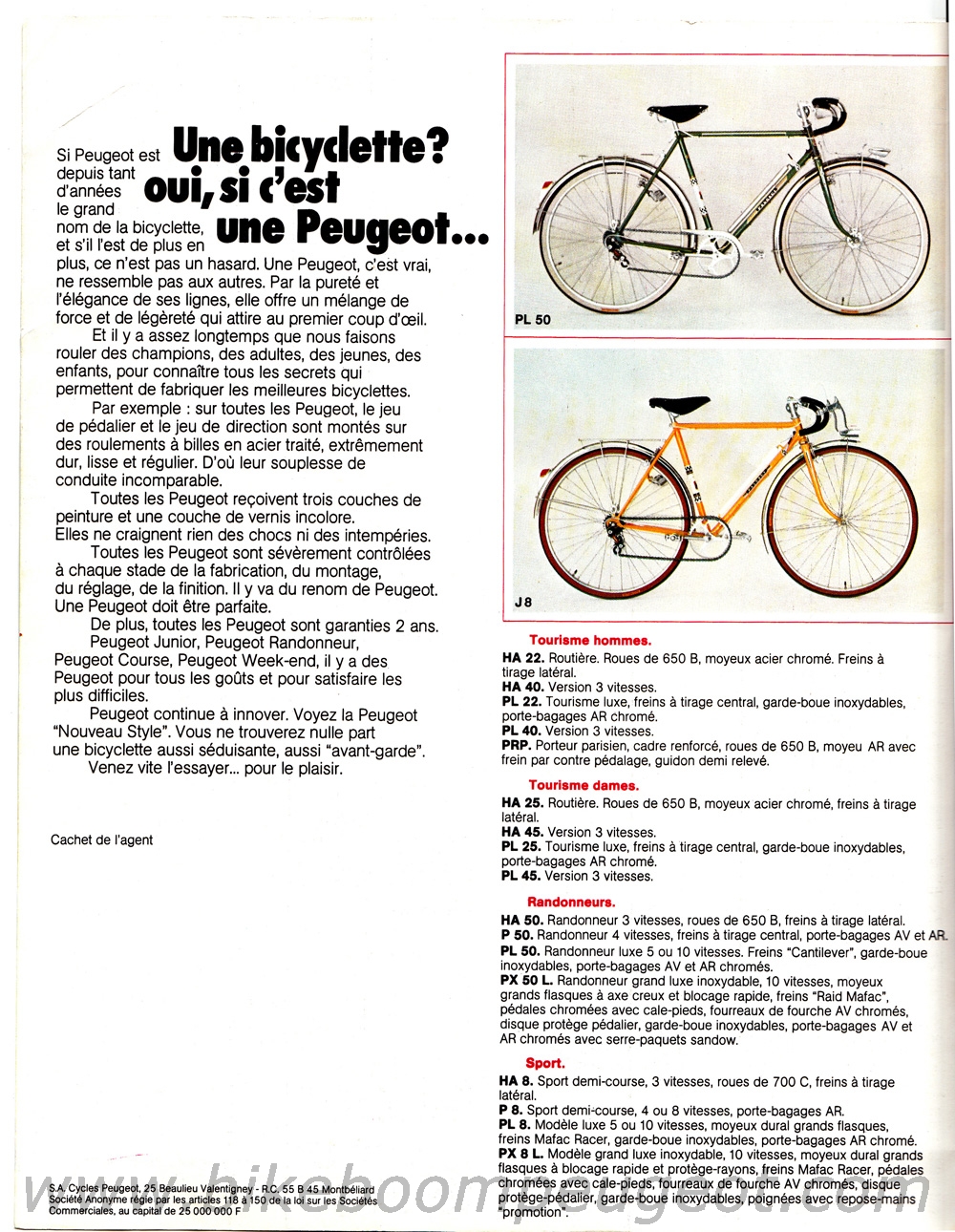 randonneuse - Peugeot PL-8 72/73 Peugeot%201972-1973%20France%20Brochure%20Inside%201