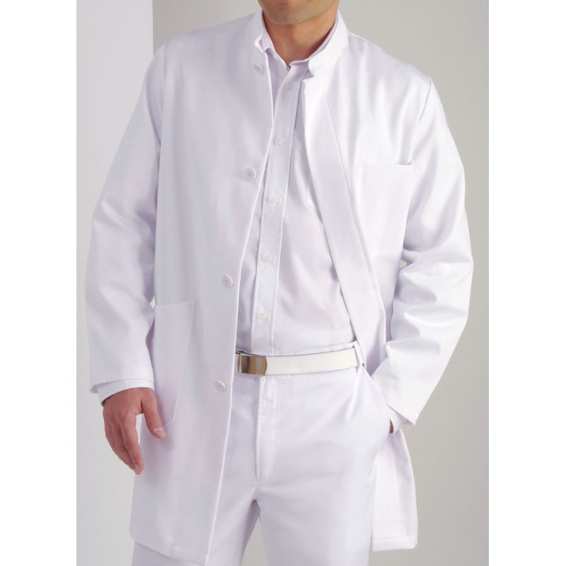 Vêtements sacerdotaux neodruidiques en Gaule - Page 4 Blouse-blanche-homme-manches-longues-col-officier-coton