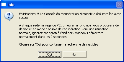  ComboFix    Recovery-console-installed-fr