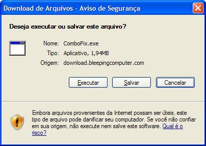 Usando o ComboFix Download