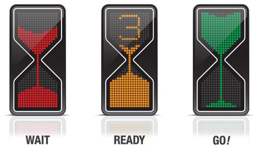 Hourglass traffic light concept is street racing's best friend Hour-glass-630