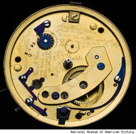 Un mystère éclairci, la montre de Lincoln... Abe-lincolns-pocket-watch-movement