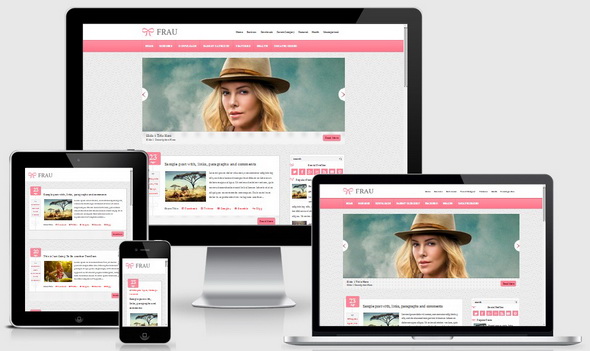 20 Δωρεάν Blogger Templates από Ιούνιος 2014 Frau-Blogger-Template