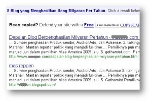 3 CARA MENGETAHUI POSTINGAN YANG DI-COPY PASTE Copyscapes-result