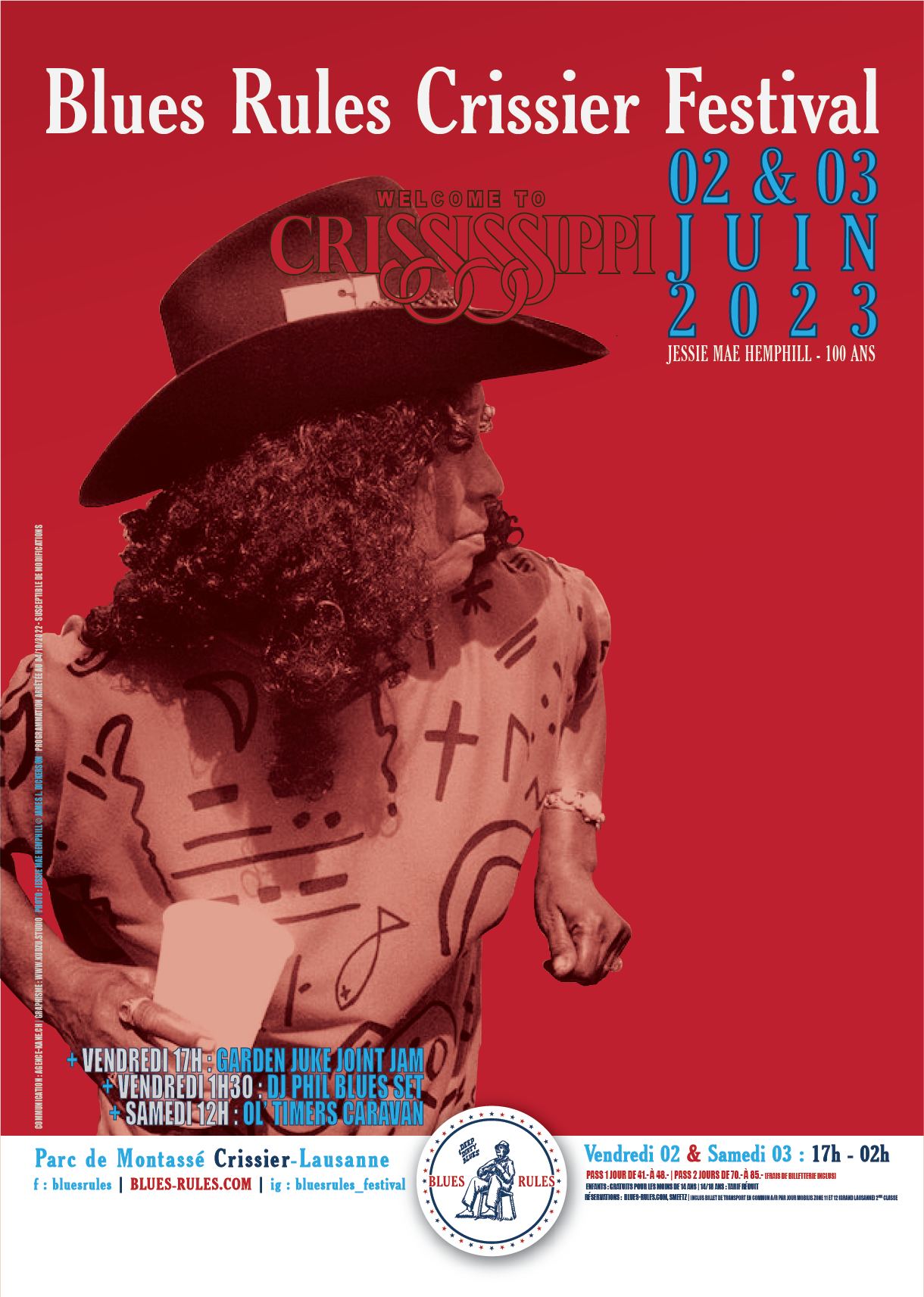 Blues Rules Crissier Festival 2023 (02 & 03 juin) Affiche-A2-2023-vide-01