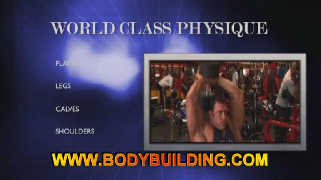 حصريا فلم World Class Physique - legs,calves,shoulders لتعليم التدريب على الاجهزة 1