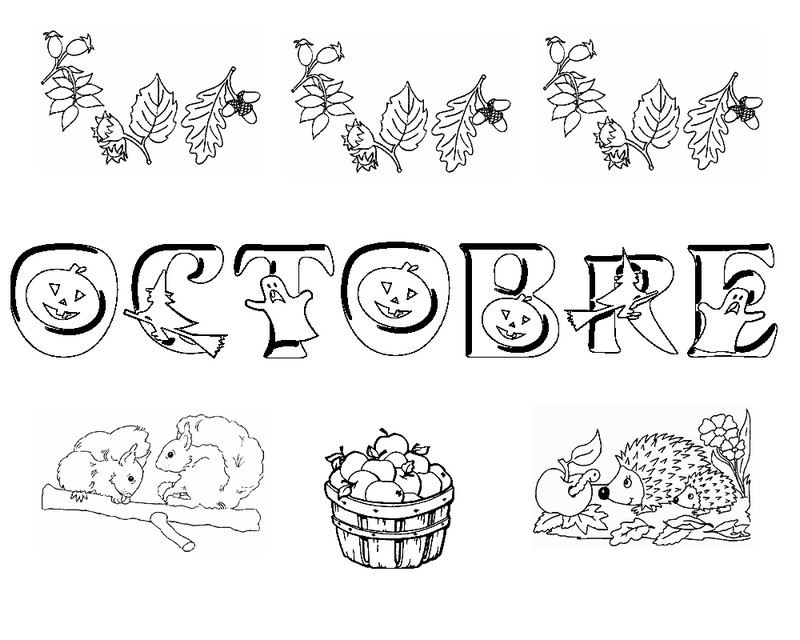 coloriage les mois de l année Coloriage-octobre