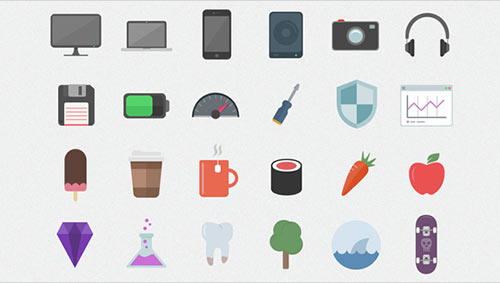 يقونات شبكات التواصل الاجتماعية المصممة بشكل بسيط على نظام أبل الجديد Flatilicious-48-Free-Flat-Icons