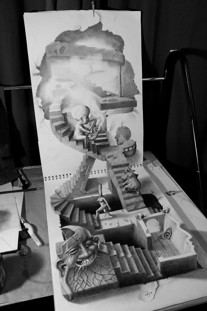 بالصور : 33 رسمه 3d قمة الجمال والروعه مرسومه بالرصاص .... شاهدها الان 3d-pencil-drawings-121