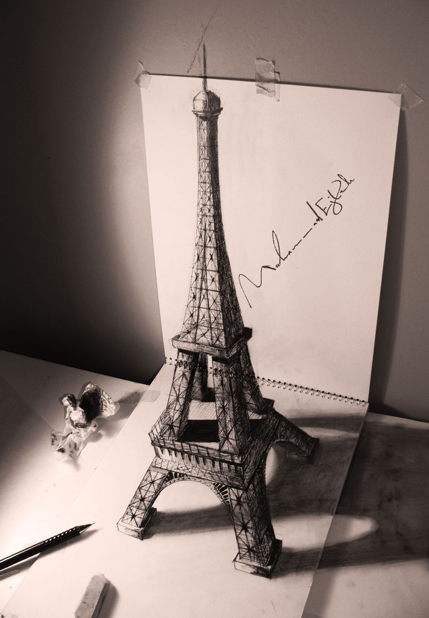  رسومات ثلاثية الابعاد روعة 3d-pencil-drawings-9