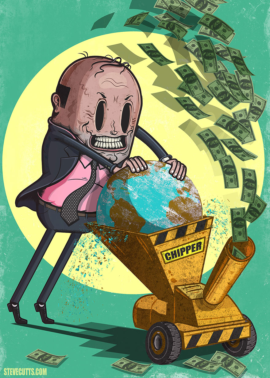 La triste verdad sobre el mundo actual ilustrada por Steve Cutts  Ilustraciones-criticas-mundo-moderno-steve-cutts-1