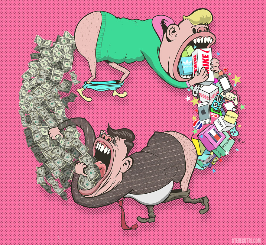 La triste verdad sobre el mundo actual ilustrada por Steve Cutts  Ilustraciones-criticas-mundo-moderno-steve-cutts-2