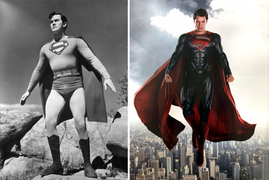 15 Superhéroes antes y ahora  Evolucion-superheroes-peliculas-antes-ahora-3