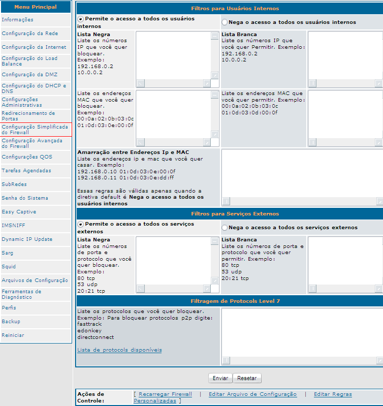 Brazil FW Firewall and Router C_bfw_tela_Firewall_simples