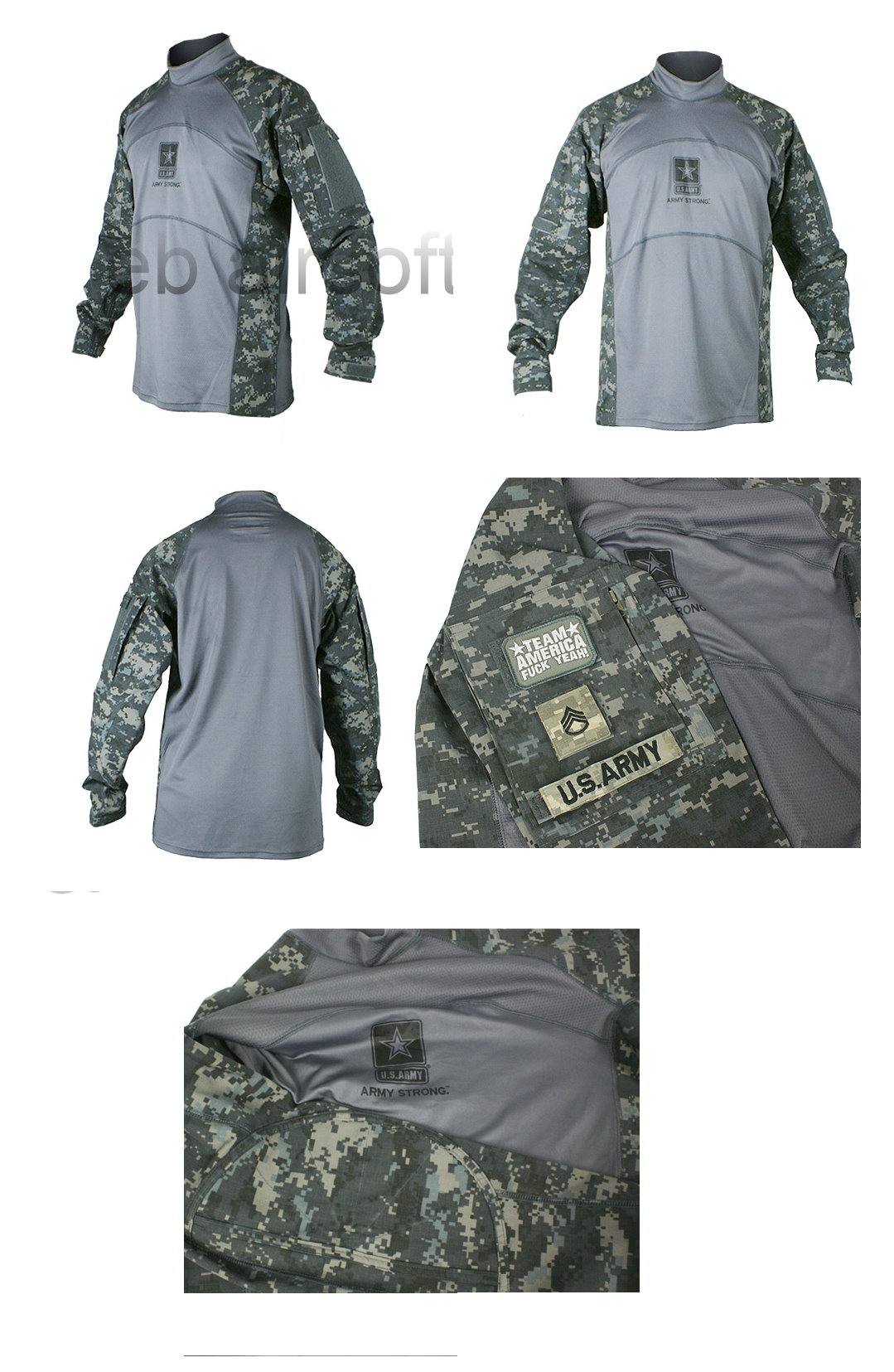 DIGI-URBAN/ACU NOCHE, COMBAT SHIRT/PANTS TALLA L ACSArmy%20Combat%20Shirt%20Battle%20Rip%201